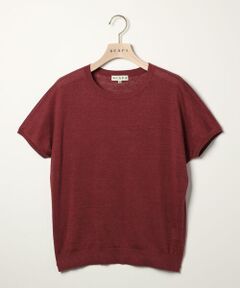 SCAPA / スキャパ ニット・セーター | ハイゲージリネンニット半袖プルオーバー