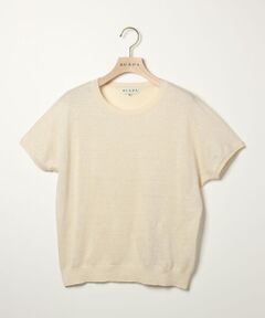 SCAPA / スキャパ ニット・セーター | ハイゲージリネンニット半袖プルオーバー