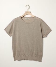 SCAPA / スキャパ ニット・セーター | ハイゲージリネンニット半袖プルオーバー