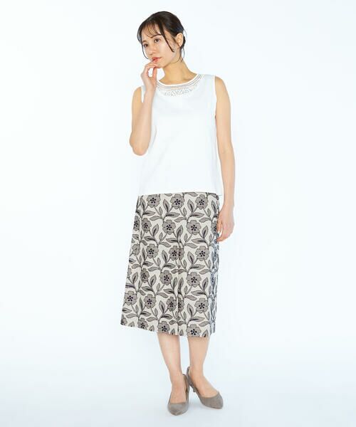 SCAPA / スキャパ ミニ・ひざ丈スカート | アスペジエンブロイダリースカート | 詳細3