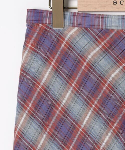 SCAPA / スキャパ ミニ・ひざ丈スカート | リネンチェックスカート | 詳細6
