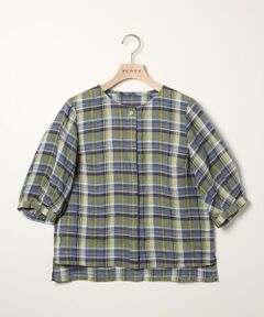 SCAPA / スキャパ シャツ・ブラウス | リネンチェックブラウス