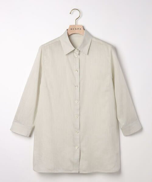 SCAPA / スキャパ シャツ・ブラウス | スラブローンチュニックブラウス（グレー）