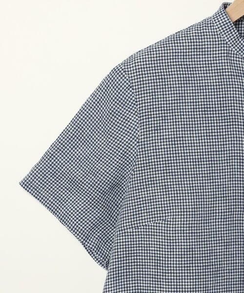 SCAPA / スキャパ シャツ・ブラウス | リネンギンガム半袖ブラウス | 詳細5