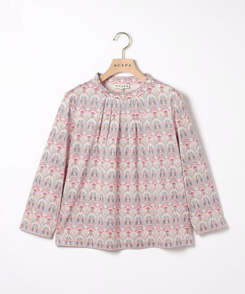 SCAPA/スキャパ Liberty Printジャージカットソー レッド 38 SCAPA/スキャパ Liberty Printジャージカットソー レッド 38
