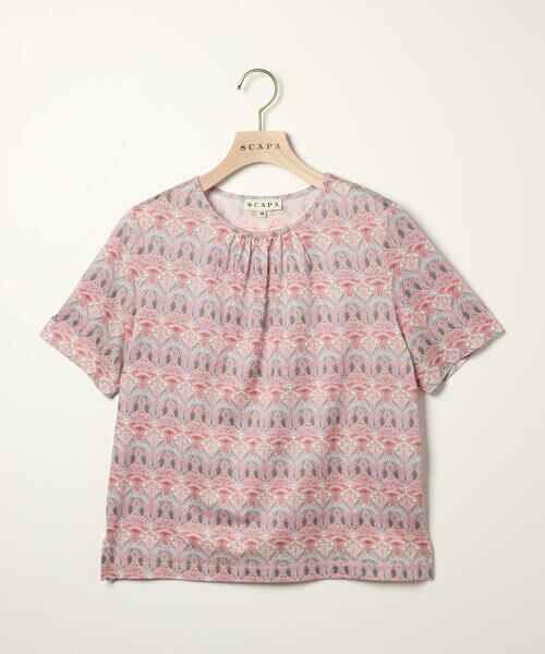 SCAPA/スキャパ Liberty Printジャージカットソー レッド 40 SCAPA/スキャパ Liberty Printジャージカットソー レッド 40