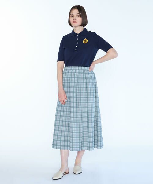 SCAPA / スキャパ ミニ・ひざ丈スカート | エアリーチェックスカート | 詳細2