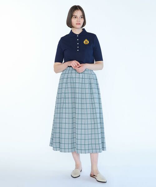SCAPA / スキャパ ミニ・ひざ丈スカート | エアリーチェックスカート | 詳細3