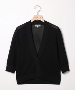 【未着用】スキャパ SCAPA コットン半袖ニット＆カーデガン（40）手洗い可 未着用】スキャパ SCAPA コットン半袖ニット＆カーデガン（40