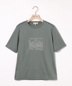 SCAPA / スキャパ カットソー | コットンスムース刺繍カットソー