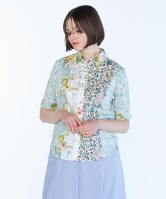 タグ付き新品✨SCAPA シルクストライプフリルシャツ ピンク スキャパ 40 ZARA ザラ スキッパーシャツ 開襟 オープンカラー ストライプ