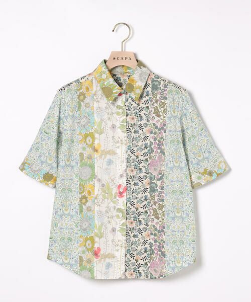 SCAPA / スキャパ シャツ・ブラウス | Liberty Printパッチワークブラウス | 詳細4