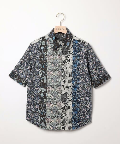 SCAPA / スキャパ シャツ・ブラウス | Liberty Printパッチワーク2ブラウス | 詳細4