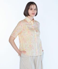 SCAPA / スキャパ シャツ・ブラウス | Liberty Printウェーブシャツ衿ラウス