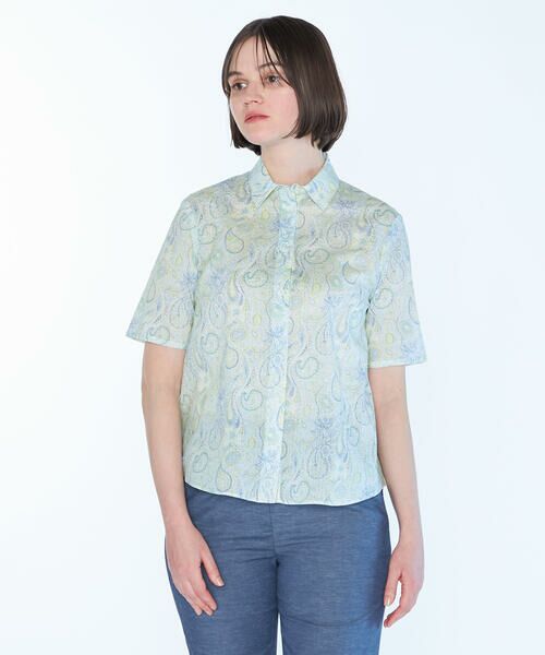 SCAPA / スキャパ シャツ・ブラウス | Liberty Printウェーブシャツ衿ラウス | 詳細6