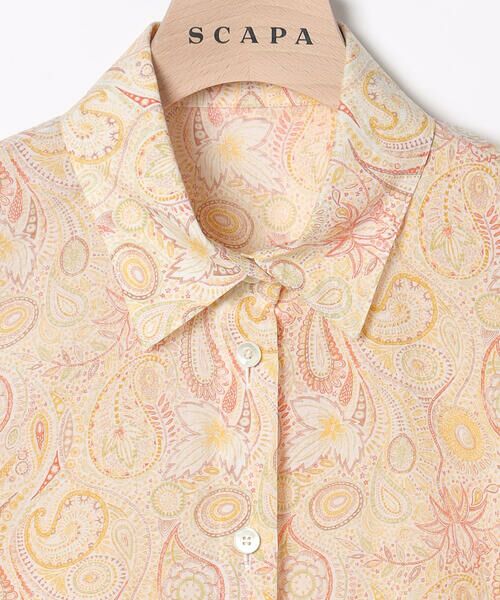 SCAPA / スキャパ シャツ・ブラウス | Liberty Printウェーブシャツ衿ラウス | 詳細11