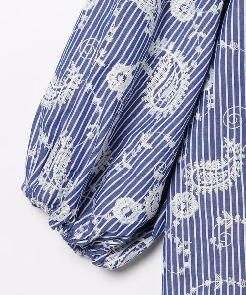 SCAPA / スキャパ シャツ・ブラウス | エンブロペーズリーストライププルオーバーブラウス | 詳細4