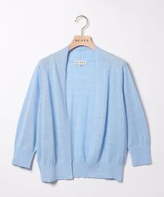 【未着用】スキャパ SCAPA コットン半袖ニット＆カーデガン（40）手洗い可 セール】 ケビンコットンカーディガン （ニット・セーター