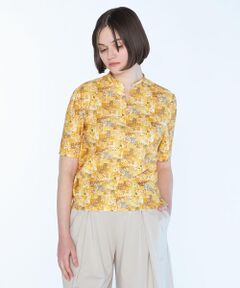 SCAPA / スキャパ カットソー | Liberty Printアーカイブ衿付きカットソー