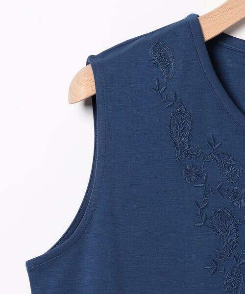 SCAPA / スキャパ カットソー | クリアエンブロノースリーブカットソー | 詳細5