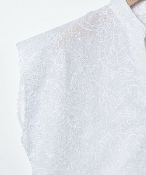 SCAPA / スキャパ シャツ・ブラウス | エンブロフラワーフレンチスリーブブラウス | 詳細4