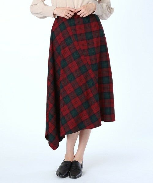 SCAPA/スキャパ ジョリーンタータンスカート レッド 38 SCAPA/スキャパ ジョリーンタータンスカート レッド 38