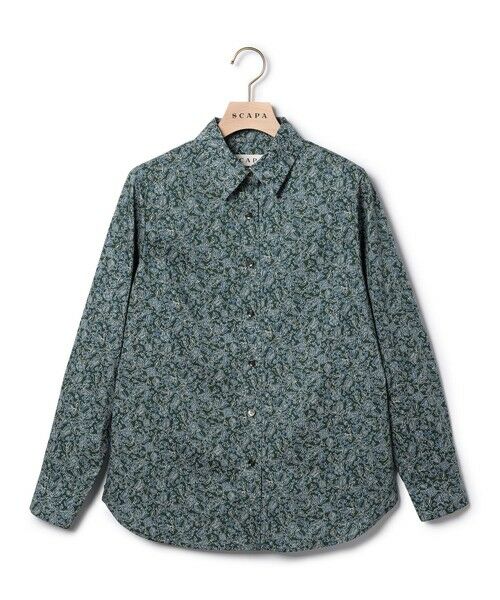 SCAPA / スキャパ シャツ・ブラウス | サラサリーフプリントシャツカラーブラウス | 詳細4