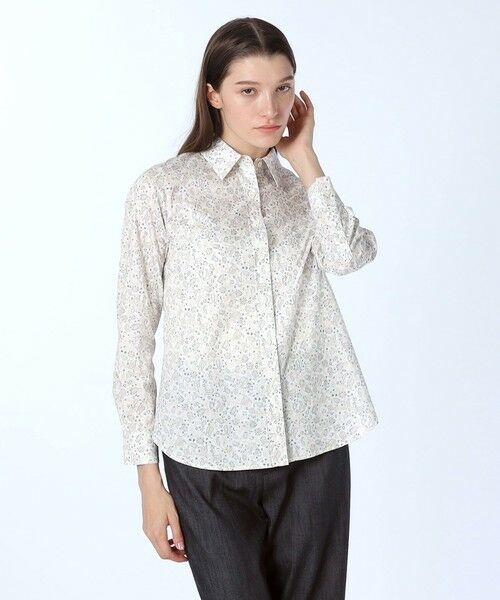 SCAPA / スキャパ シャツ・ブラウス | サラサリーフプリントシャツカラーブラウス | 詳細13