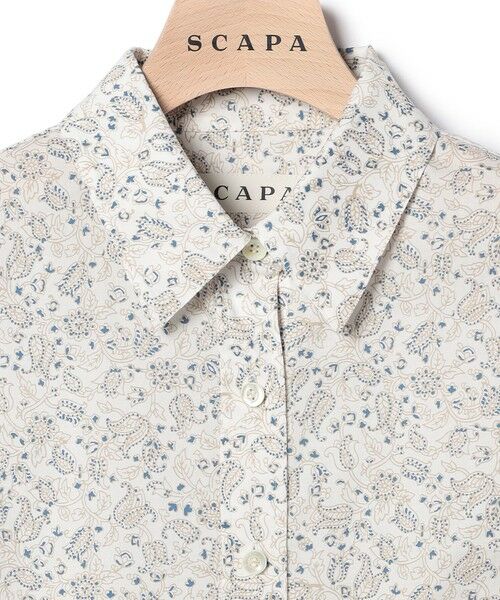 SCAPA / スキャパ シャツ・ブラウス | サラサリーフプリントシャツカラーブラウス | 詳細7