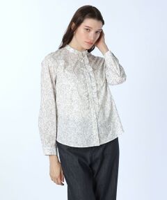 SCAPA / スキャパ シャツ・ブラウス | サラサリーフプリントフリルブラウス