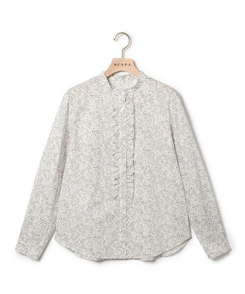 SCAPA / スキャパ シャツ・ブラウス | サラサリーフプリントフリルブラウス | 詳細12