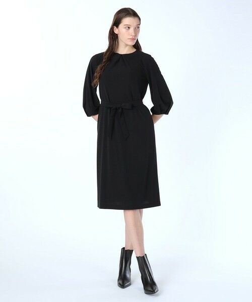 SCAPA / スキャパ ドレス | クリアジャージワンピース(ブラック)