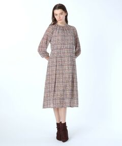 SCAPA / スキャパ ドレス | ツイードプリントワンピース