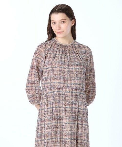 SCAPA / スキャパ ドレス | ツイードプリントワンピース | 詳細3