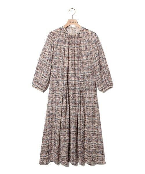 SCAPA / スキャパ ドレス | ツイードプリントワンピース | 詳細4