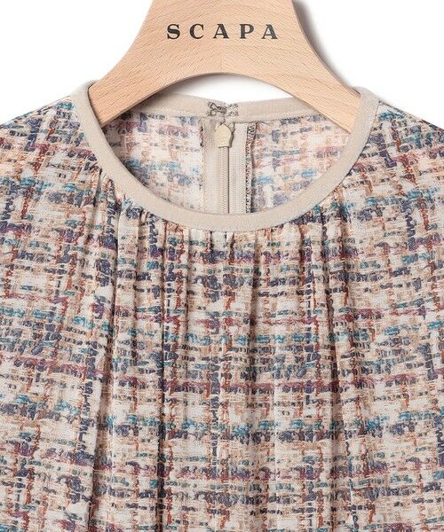 SCAPA / スキャパ ドレス | ツイードプリントワンピース | 詳細6