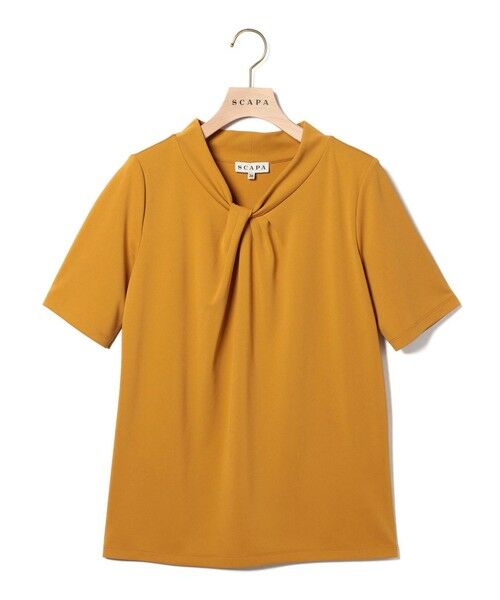 SCAPA/スキャパ エレガントスムースカットソー イエロー 40 SCAPA/スキャパ エレガントスムースカットソー イエロー 40