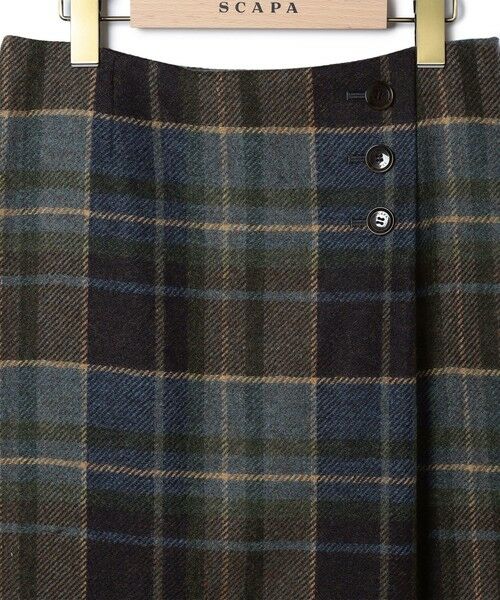 SCAPA / スキャパ ミニ・ひざ丈スカート | ムーンチェックツイードスカート | 詳細7