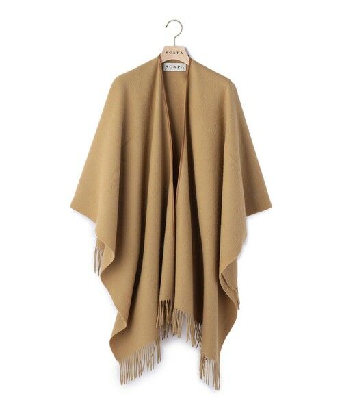 SCAPA / スキャパ マフラー・ショール・スヌード・ストール | ウールポンチョ（ブラウン）