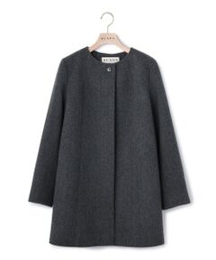 SCAPA / スキャパ トレンチコート | ウールビーバーノーカラーコート