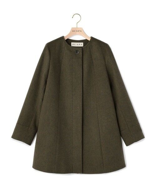 SCAPA / スキャパ トレンチコート | ウールビーバーノーカラーコート | 詳細3