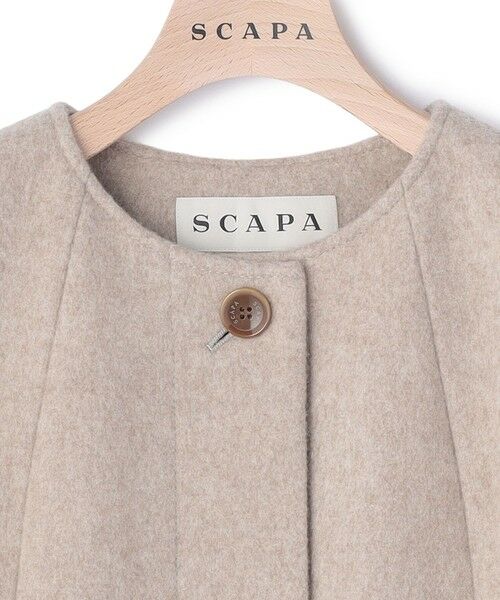 SCAPA / スキャパ トレンチコート | ウールビーバーノーカラーコート | 詳細11