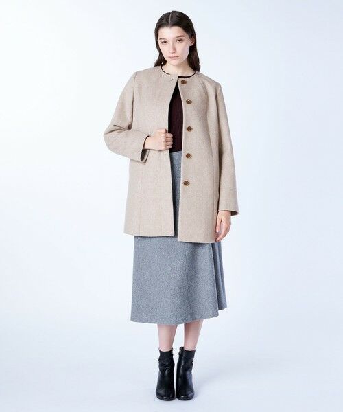SCAPA / スキャパ トレンチコート | ウールビーバーノーカラーコート | 詳細16