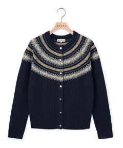 SCAPA / スキャパ ニット・セーター | 【ＷＥＢ限定】フェアイルケーブルニットカーディガン