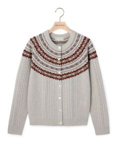 SCAPA / スキャパ ニット・セーター | 【ＷＥＢ限定】フェアイルケーブルニットカーディガン