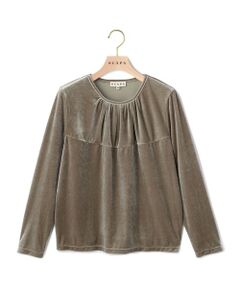 SCAPA / スキャパ カットソー | ストレッチベロアカットソー