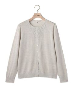 SCAPA / スキャパ ニット・セーター | エンブロイダリーニットカーディガン