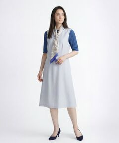 SCAPA / スキャパ ドレス | リノコットンヘリンボンワンピース