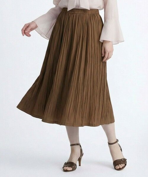 SCAPA / スキャパ ミニ・ひざ丈スカート | リンクルローンスカート | 詳細13