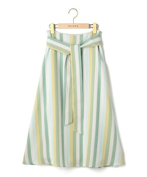 SCAPA / スキャパ ミニ・ひざ丈スカート | スタイリッシュストライプスカート | 詳細11